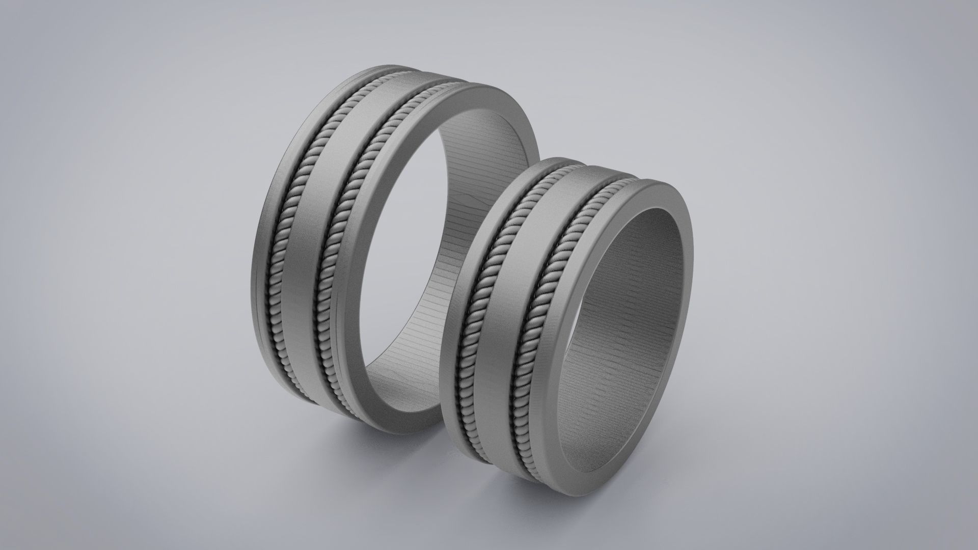 wedding rings 3D print model_1