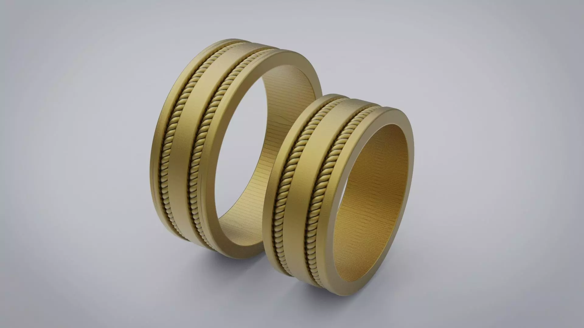 wedding rings 3D print model_0