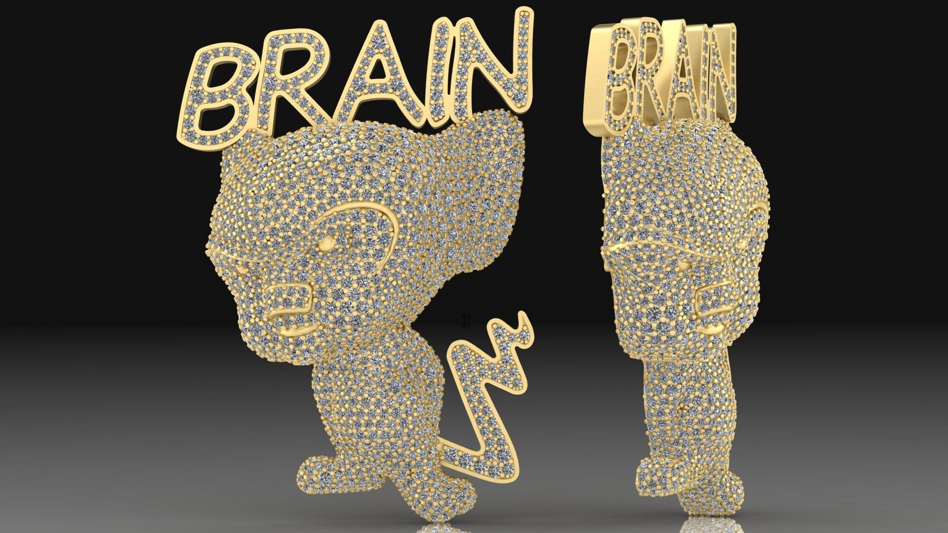 Pinky and the brain 3D print model_2