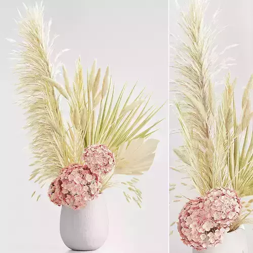 Dried plants bouquet 3D model