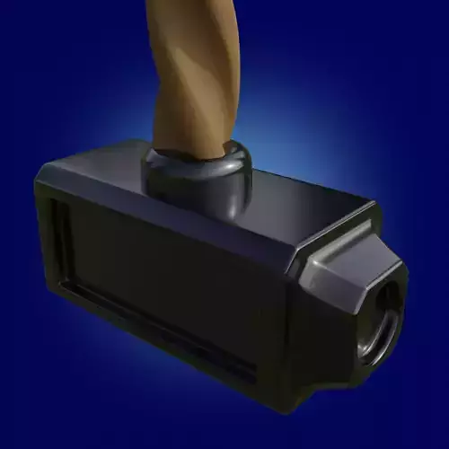 low poly hammer 3d model game ready