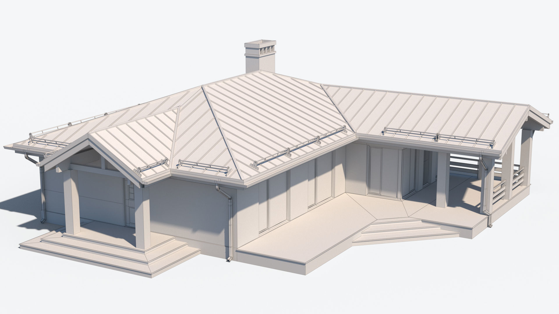 Residential House 11 Low-poly 3D model_14