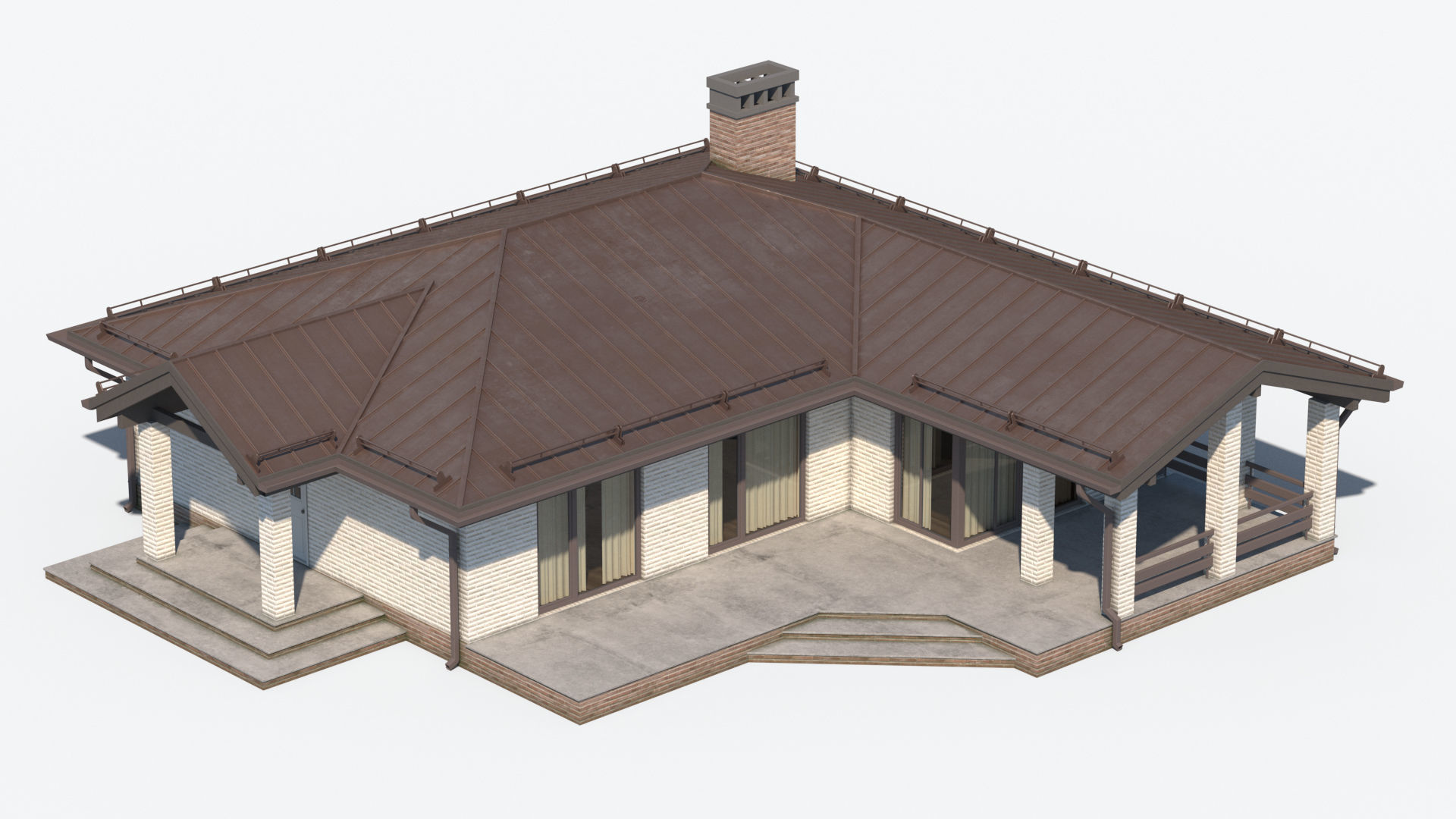 Residential House 11 Low-poly 3D model_4