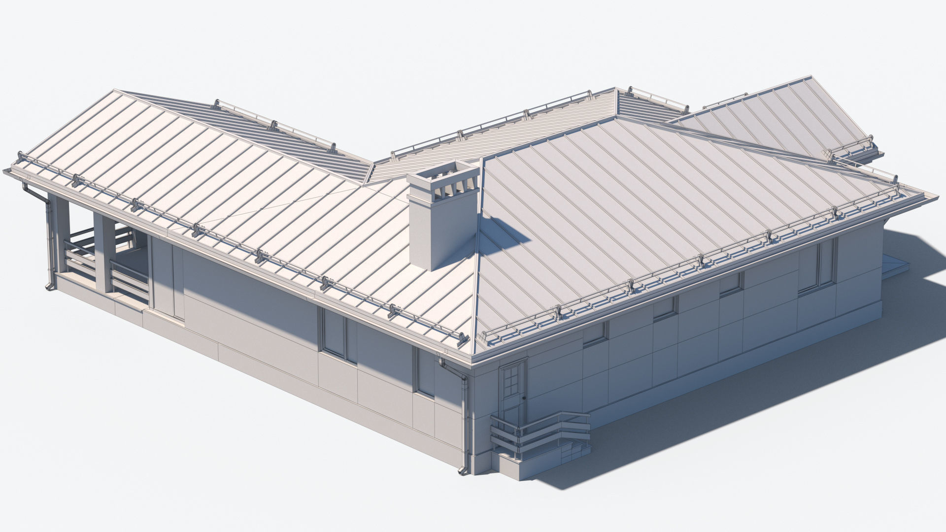 Residential House 11 Low-poly 3D model_16