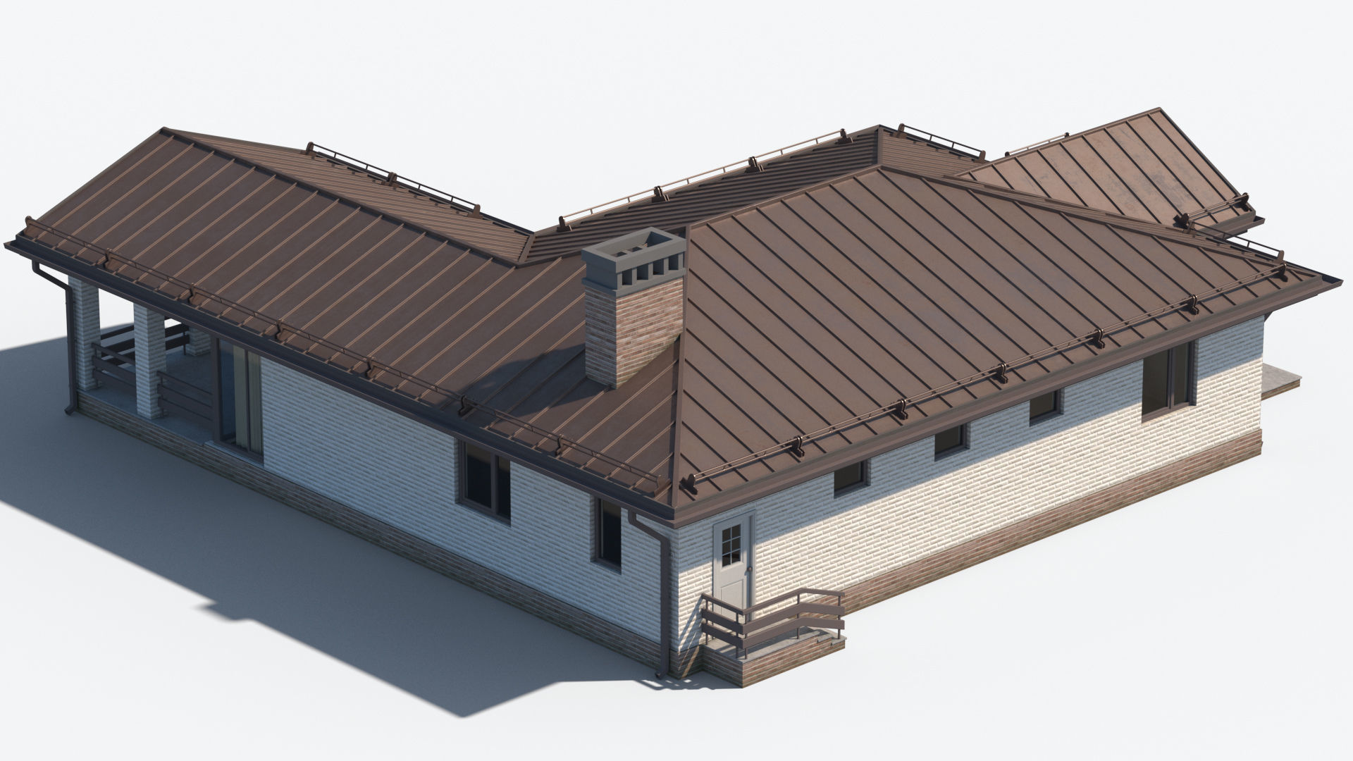 Residential House 11 Low-poly 3D model_5