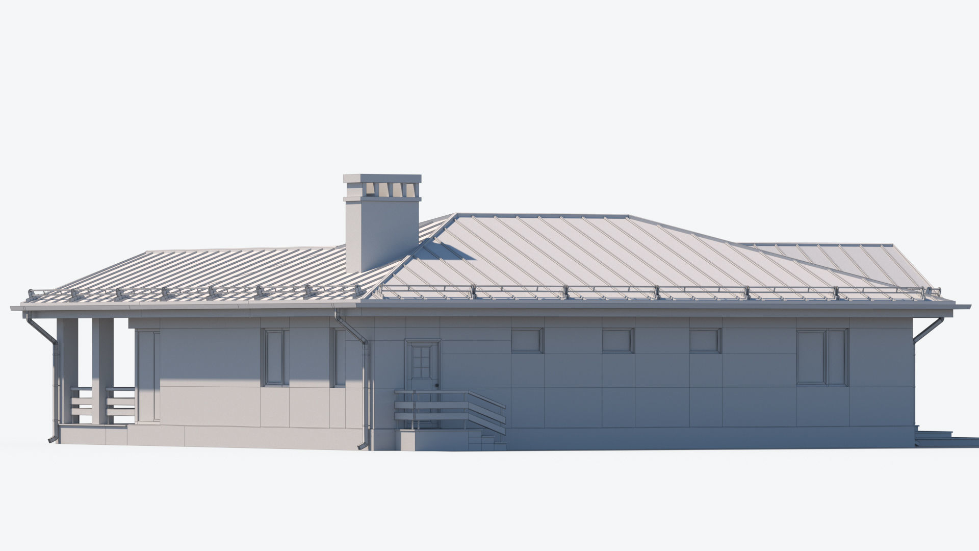 Residential House 11 Low-poly 3D model_17