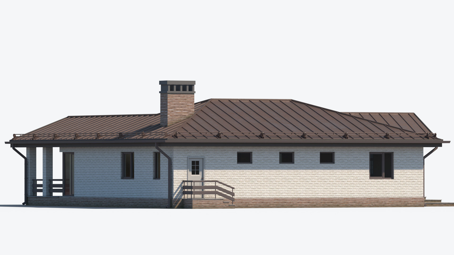 Residential House 11 Low-poly 3D model_7