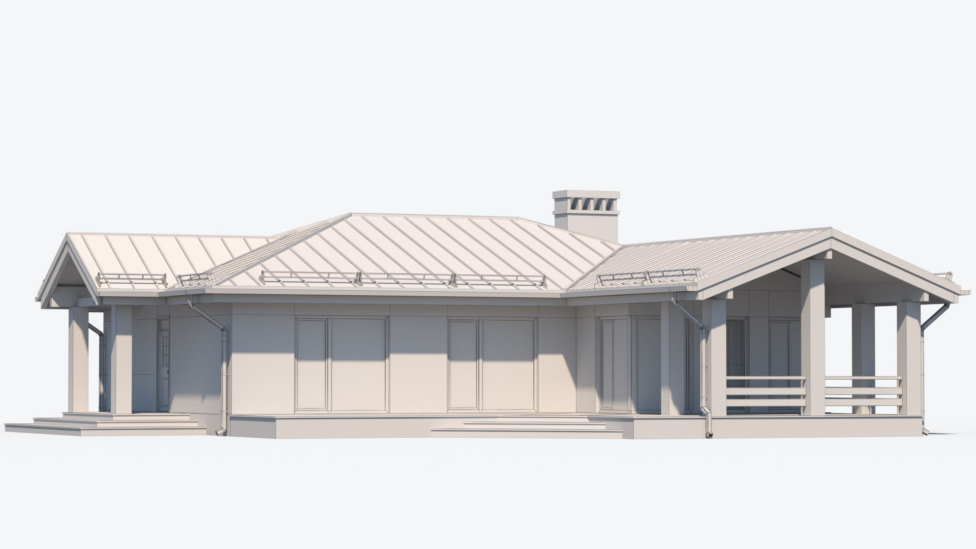 Residential House 11 Low-poly 3D model_13