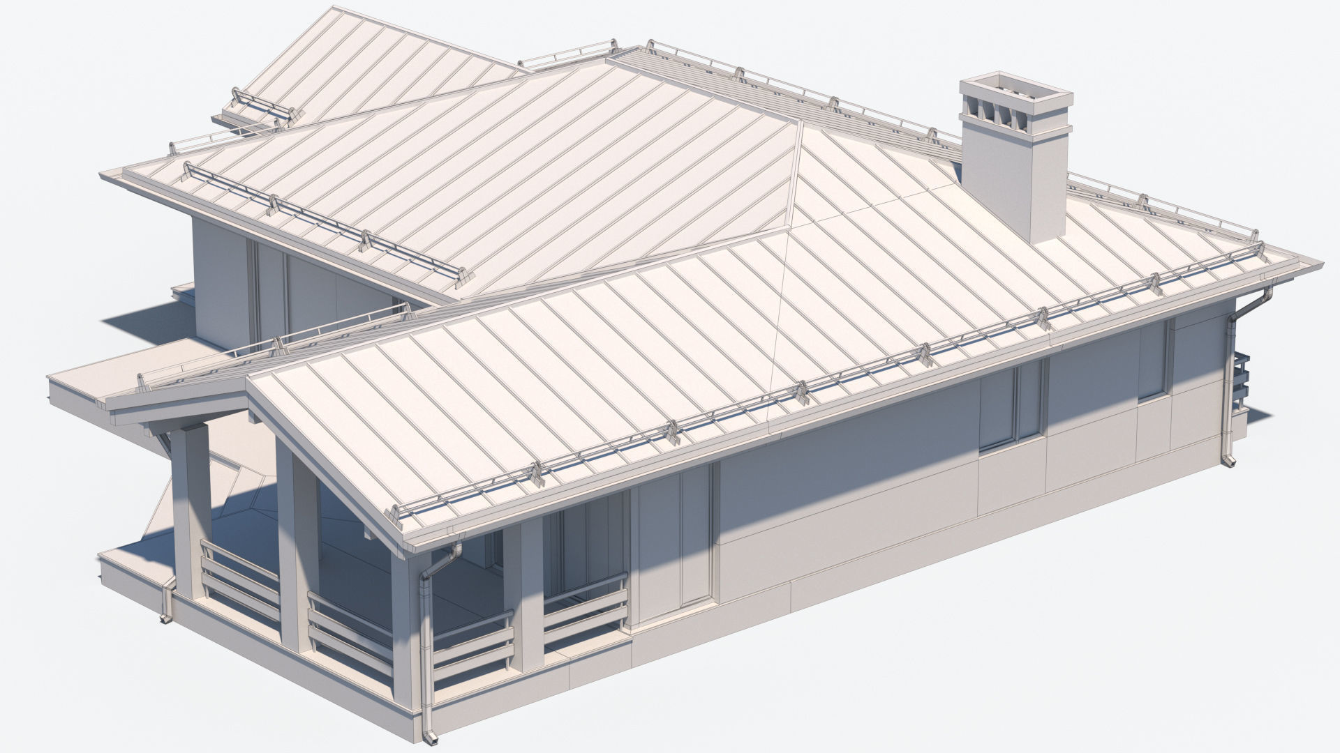 Residential House 11 Low-poly 3D model_15