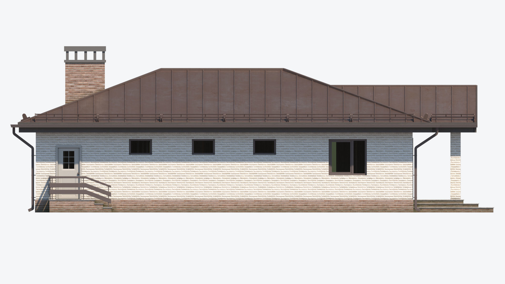 Residential House 11 Low-poly 3D model_9