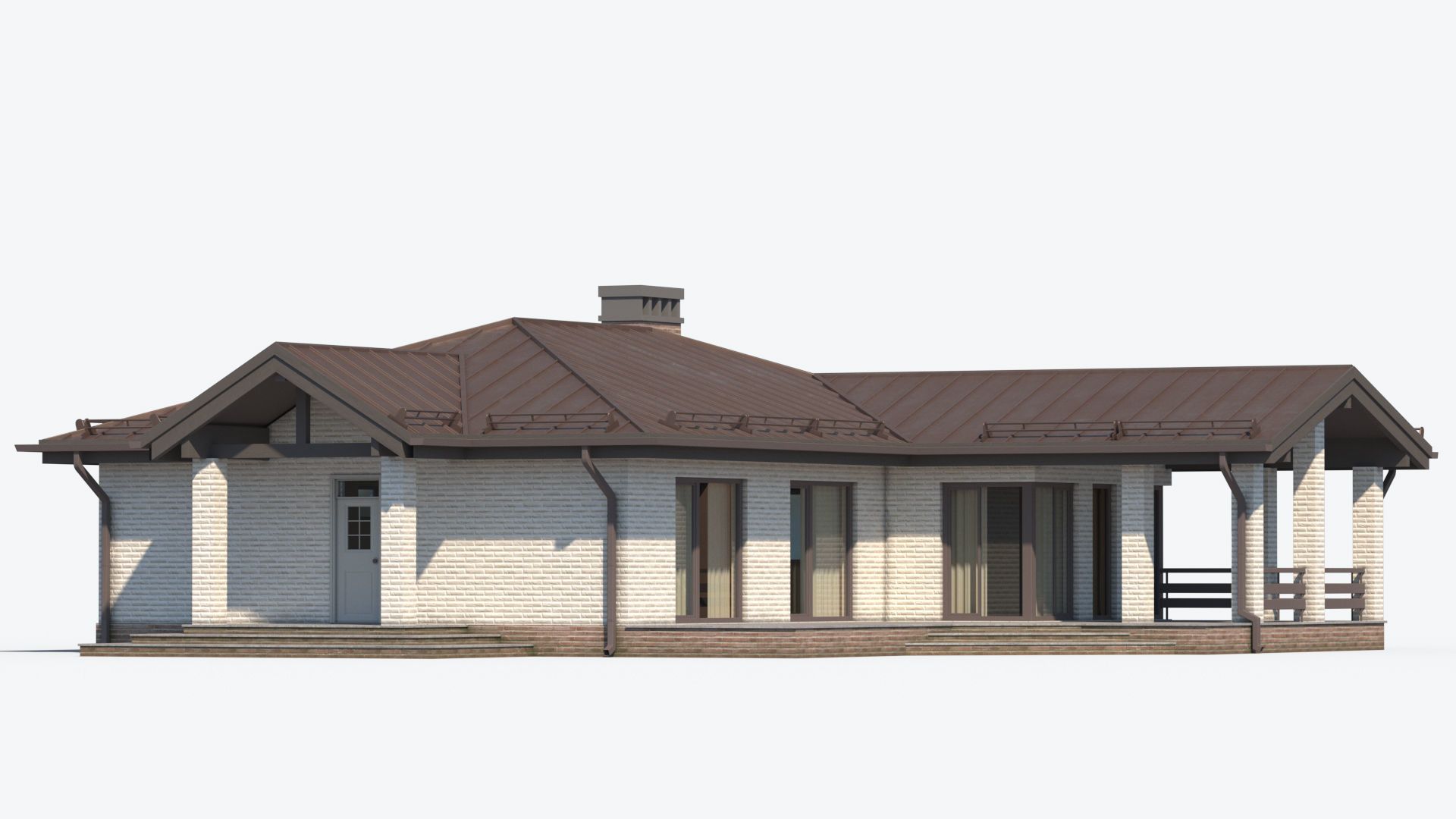 Residential House 11 Low-poly 3D model_3