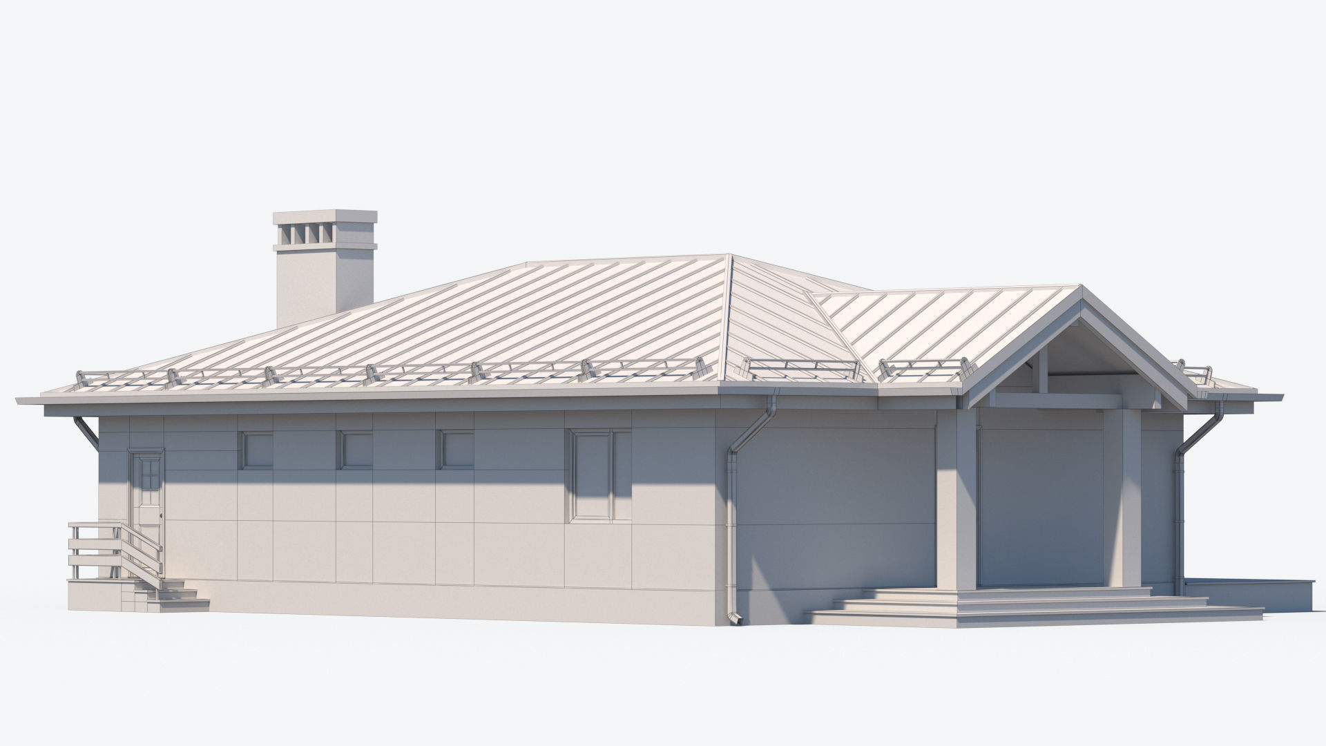 Residential House 11 Low-poly 3D model_18