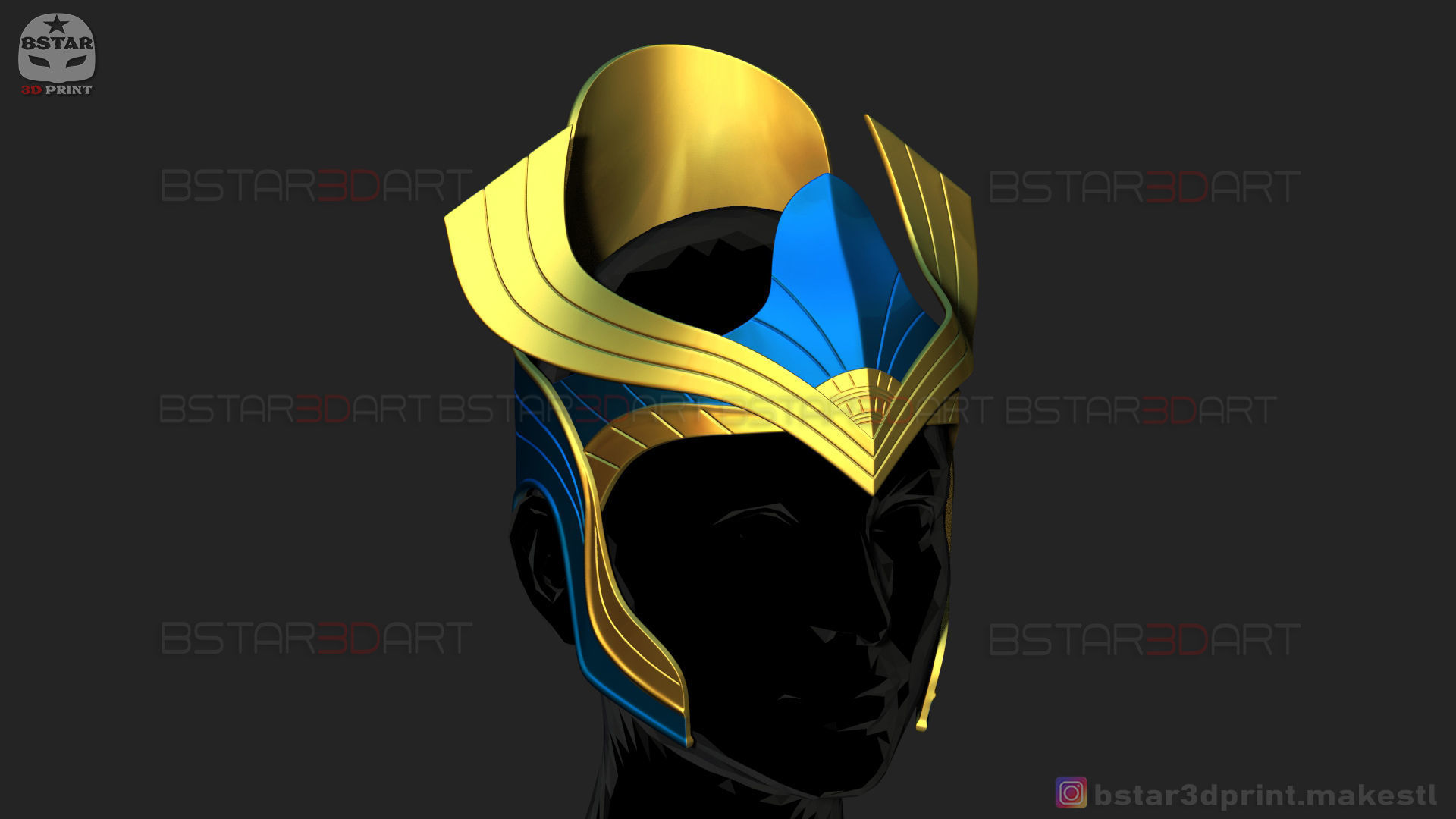 AJAK Crown - Salma Hayek Helmet - Eternals Marvel Movie 2021 3D print model_6