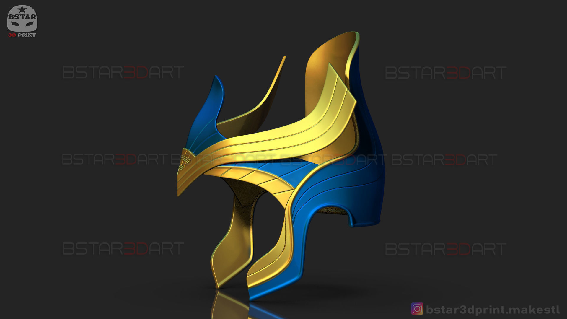 AJAK Crown - Salma Hayek Helmet - Eternals Marvel Movie 2021 3D print model_8
