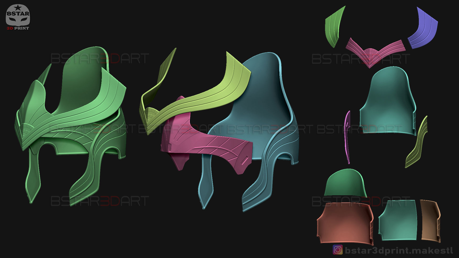 AJAK Crown - Salma Hayek Helmet - Eternals Marvel Movie 2021 3D print model_22