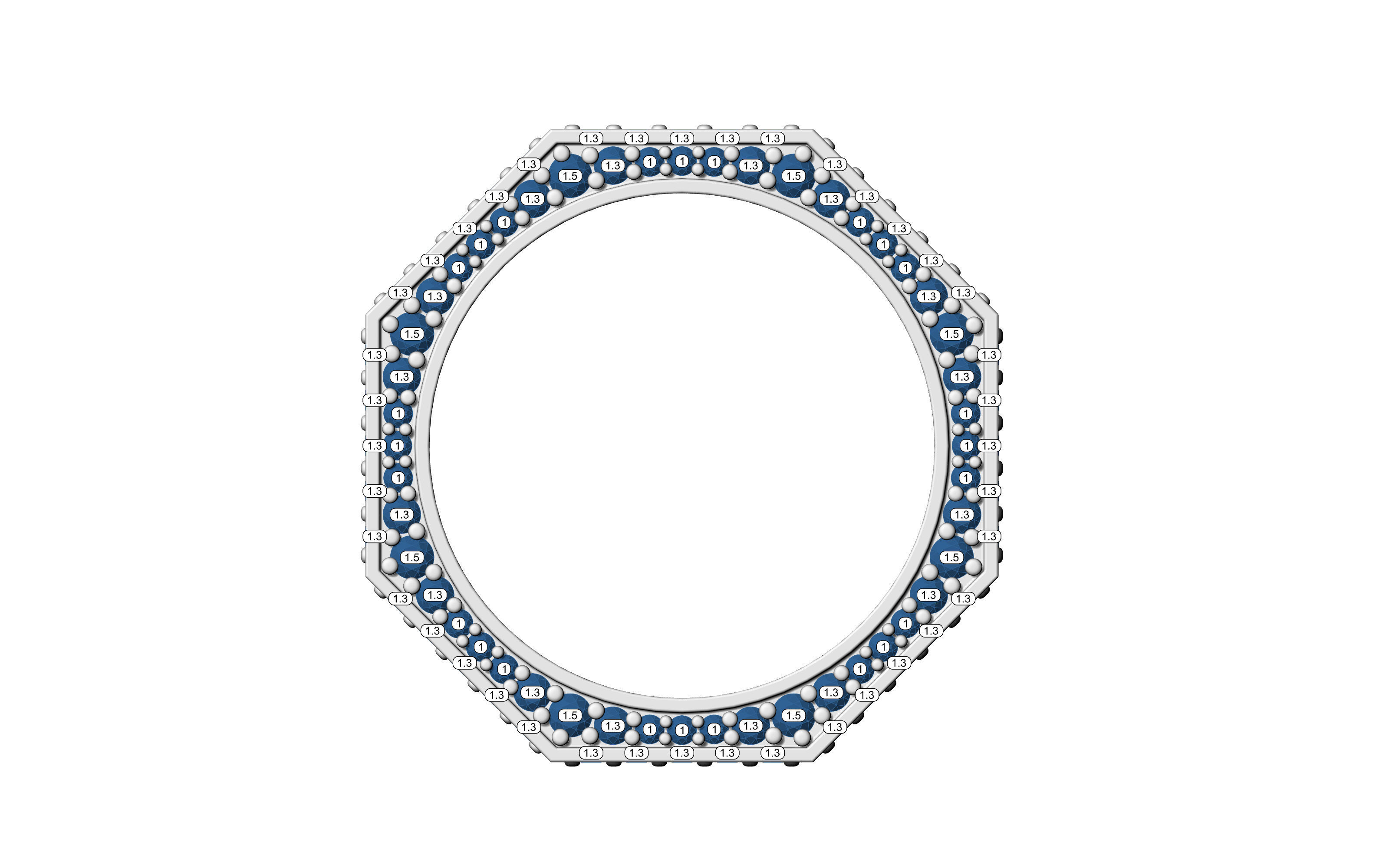 Ring N8 Size 7 3D print model_14