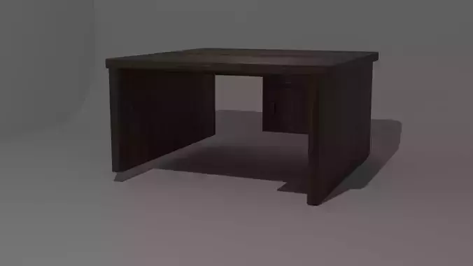 simple 3d desk blender 3D model