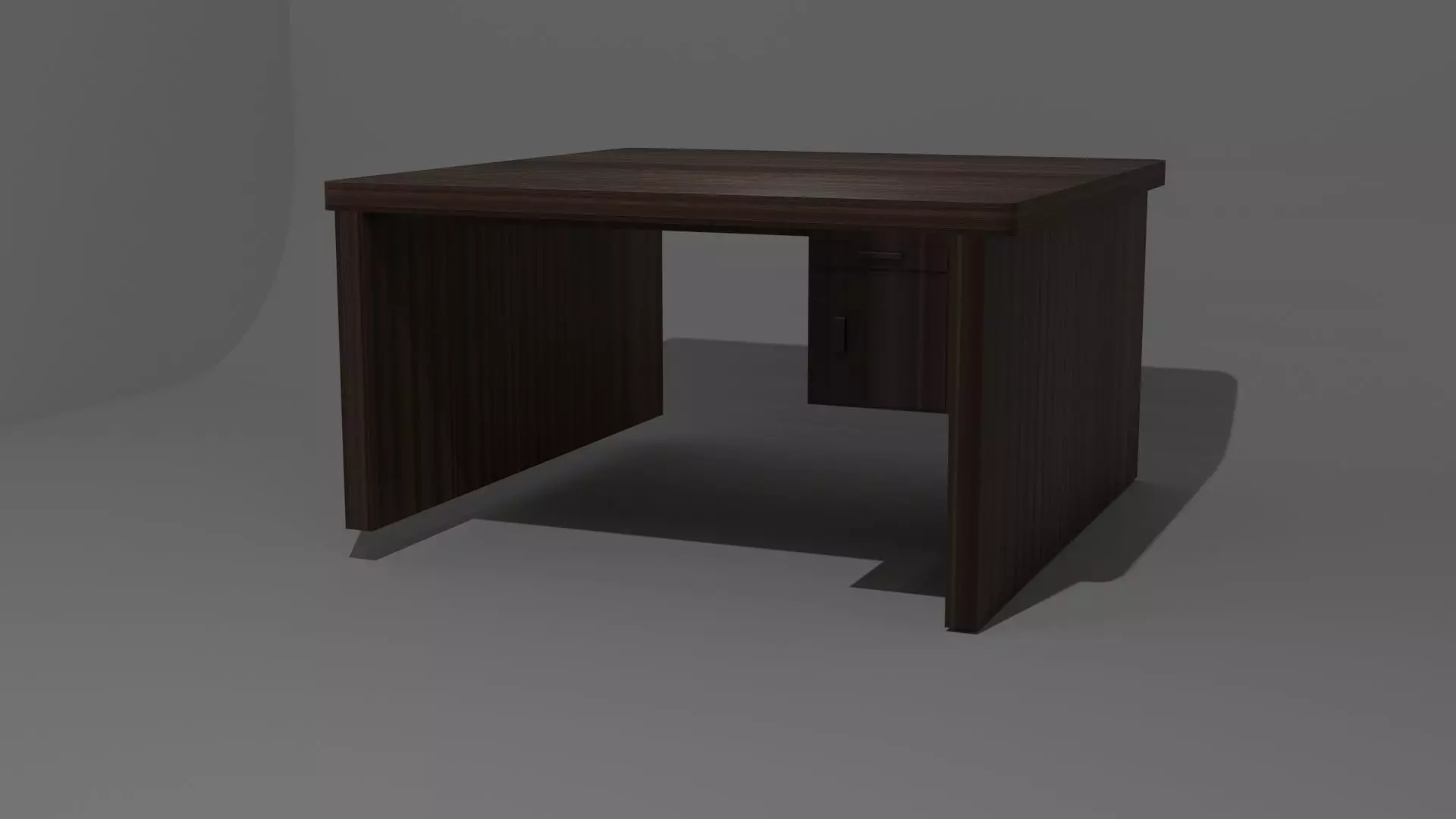 simple 3d desk blender 3D model_0