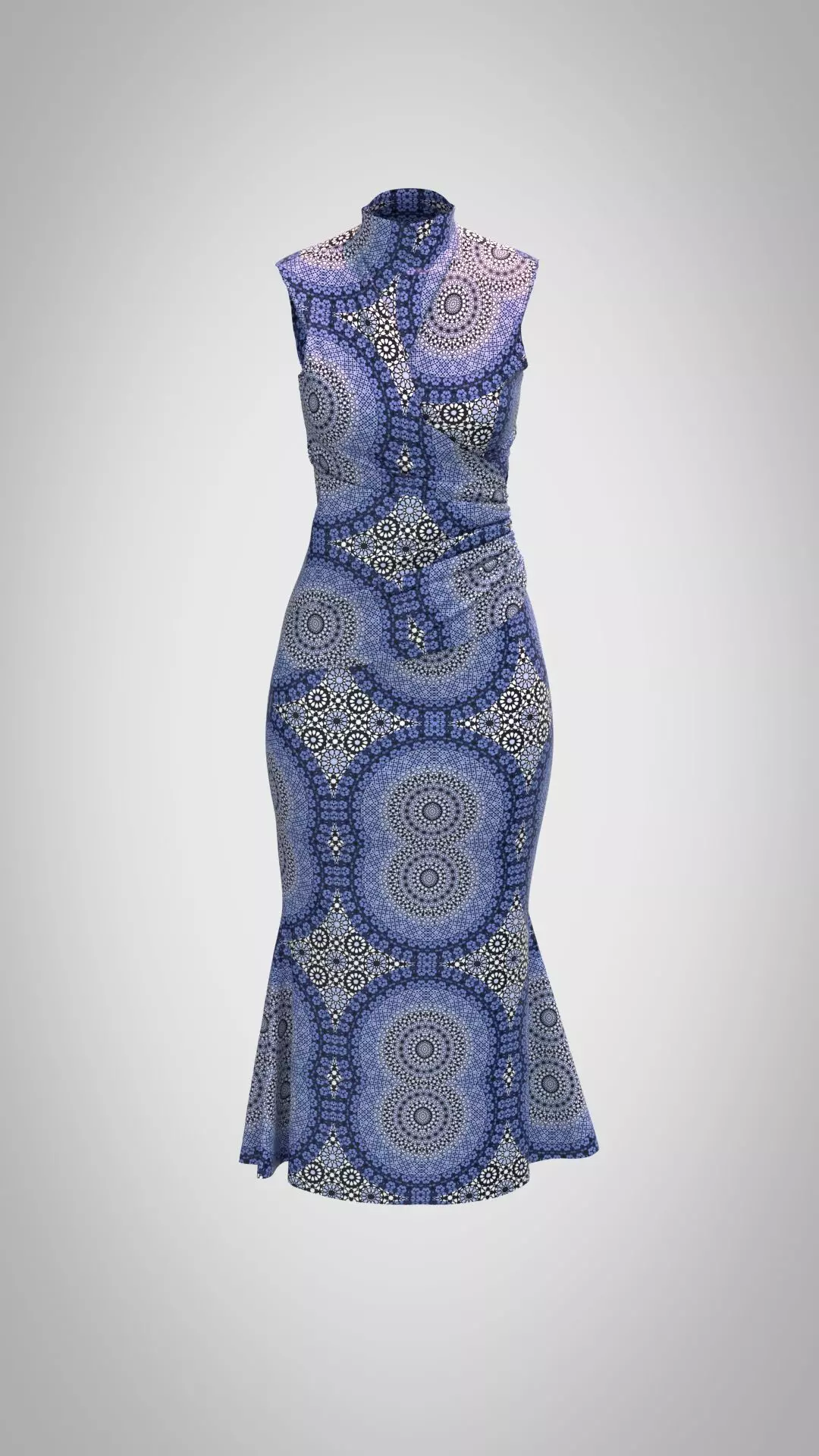 Ladies Gown Low-poly 3D model_0