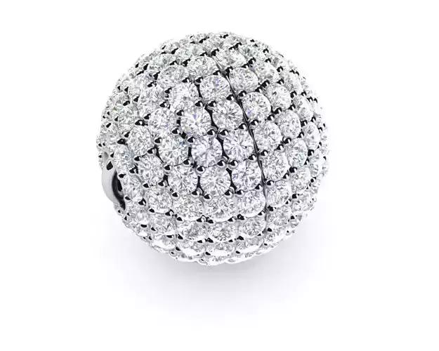 The ball with diamonds pave