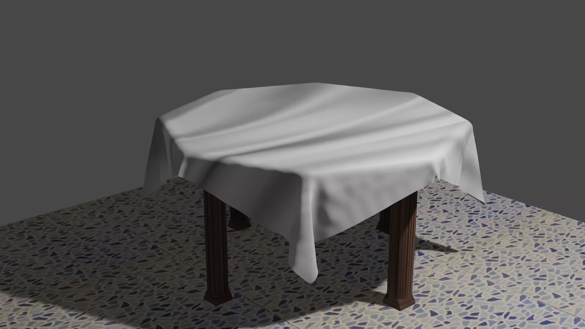 table wedding 3d blender 3D model_0