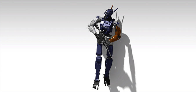 Chappie robot holding gun 3D model