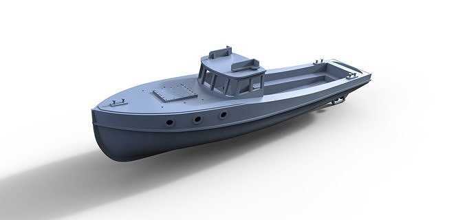 Transport boat for battleship Bismarck 3D print model