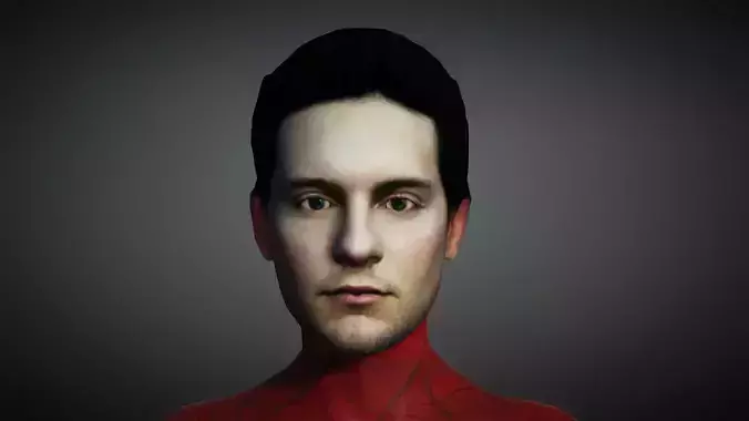 Spiderman Tobey Maguire is Full Rigged with Face Morph Included