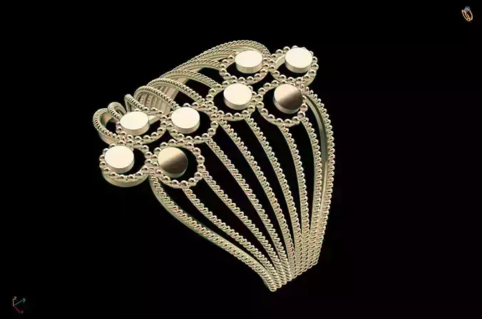 Ring 2 gold hair comb with beads