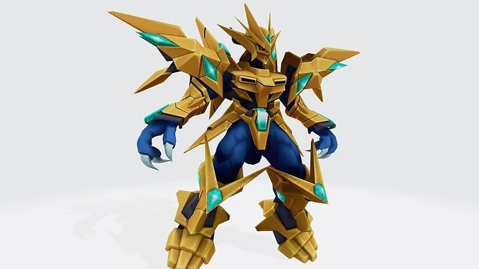 Magnamon X golden armor 3D print model