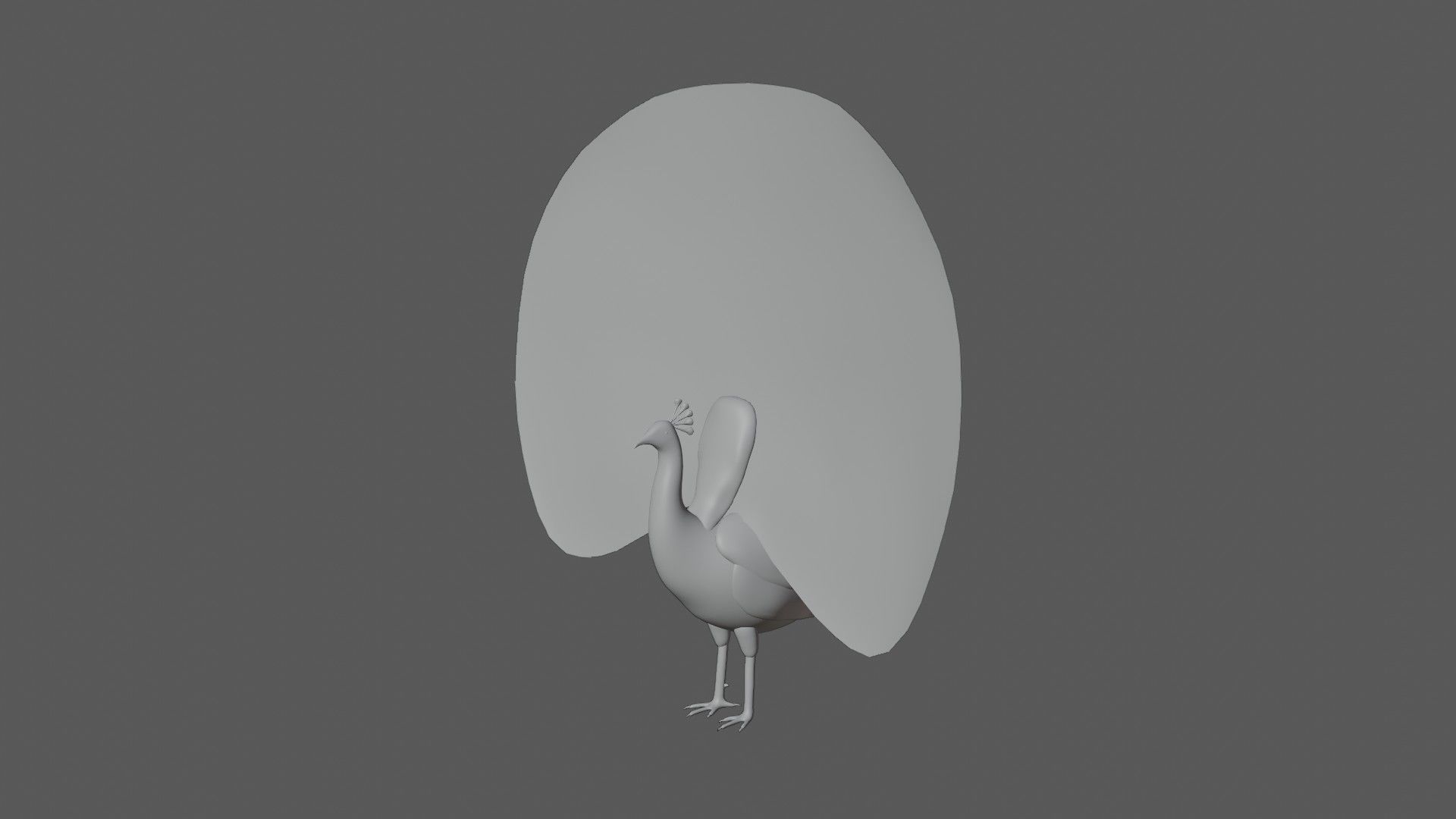 Peacock Low-poly 3D model_7