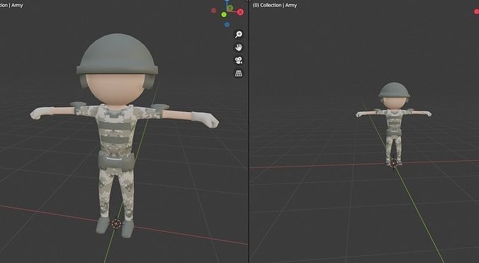 Low Poly Army soldier 3D model