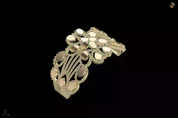 Ring 5 gold with flowers