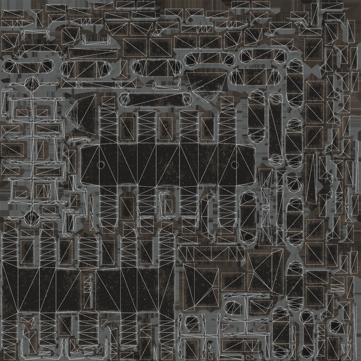 T-34 Tank Tracks Set Low-poly 3D model_13