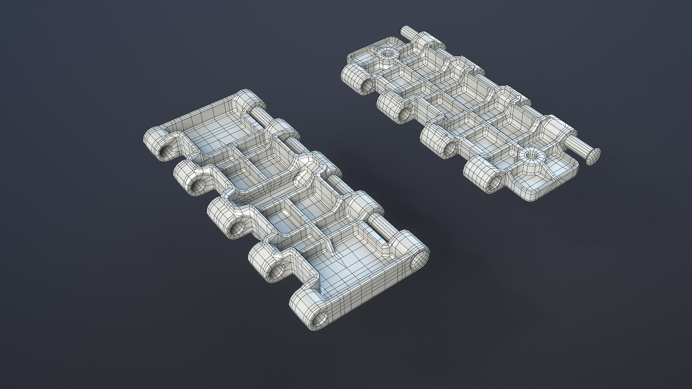 T-34 Tank Tracks Set Low-poly 3D model_8