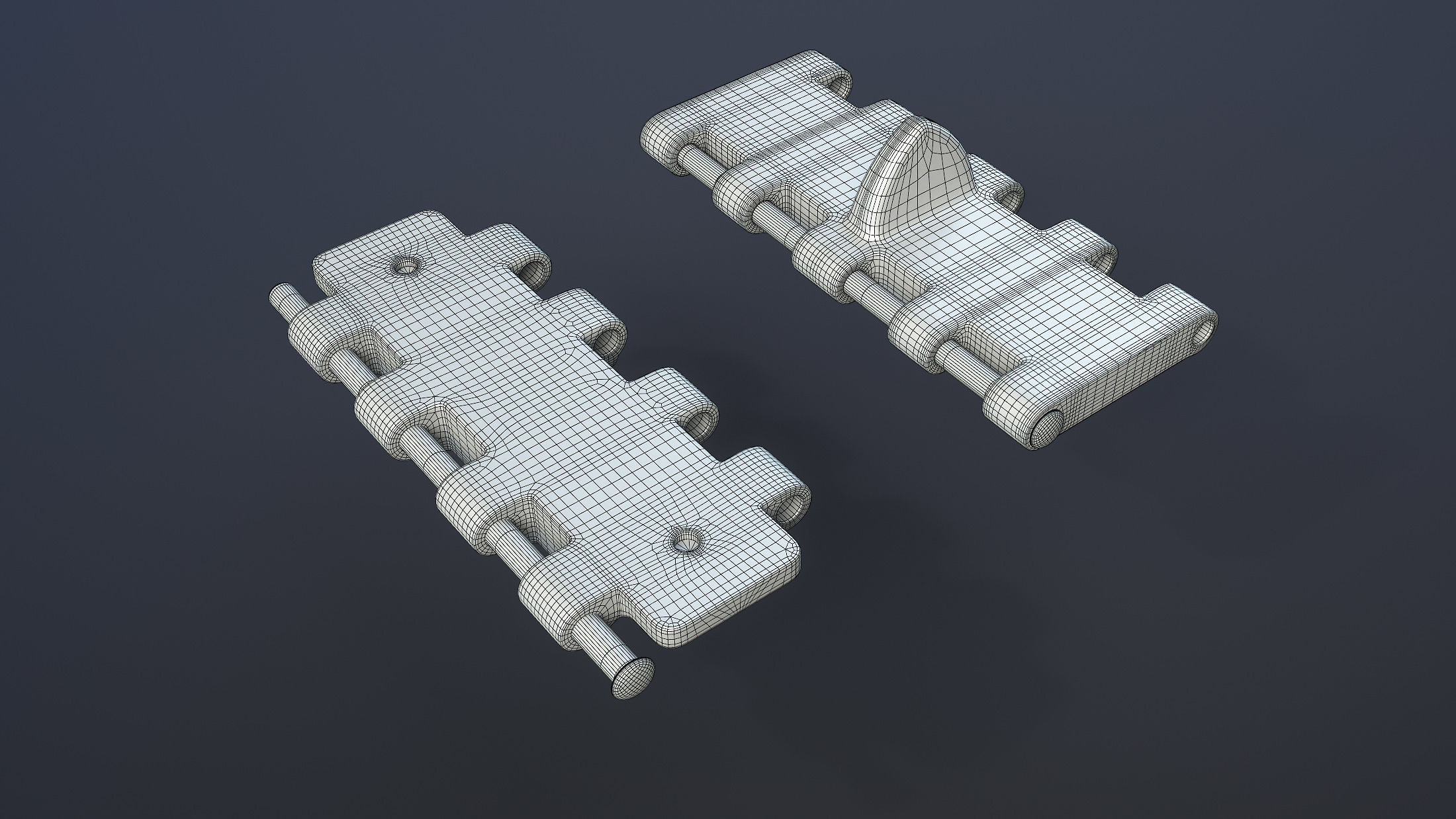 T-34 Tank Tracks Set Low-poly 3D model_11