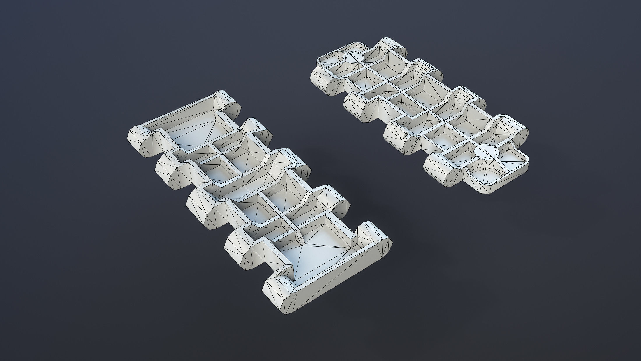 T-34 Tank Tracks Set Low-poly 3D model_4