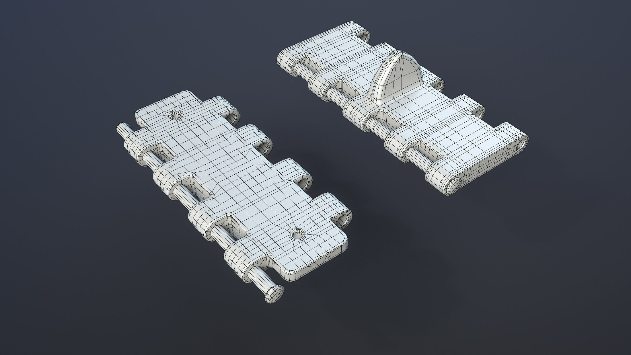 T-34 Tank Tracks Set Low-poly 3D model_10