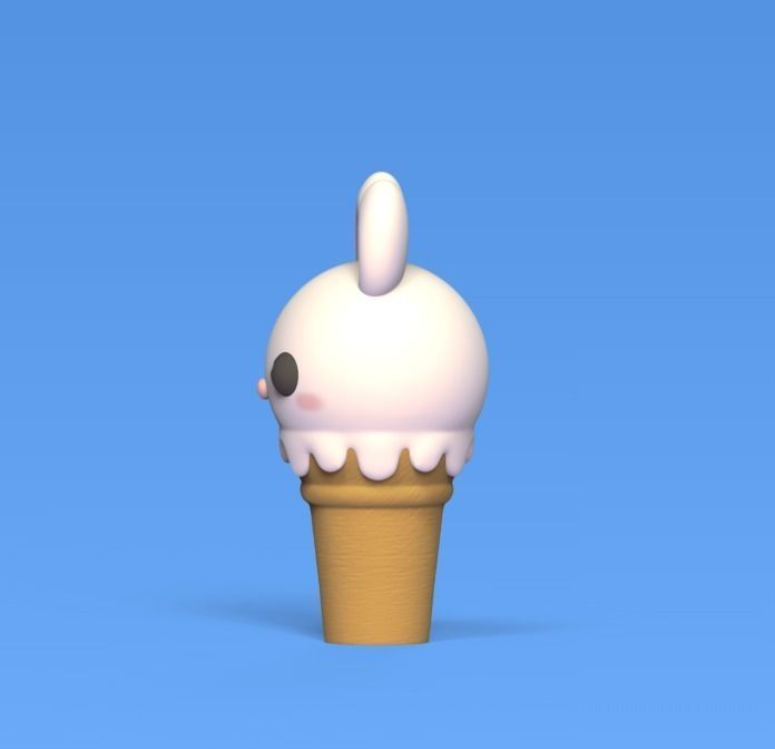 Bunny Ice cream 3D print model_1