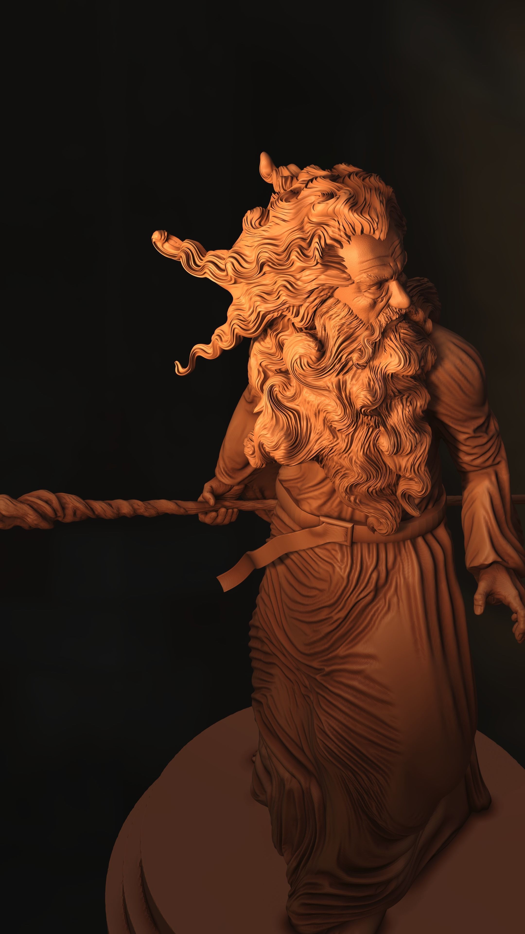 Gandalf  Ian McKellen from the lord of the ring 3D print model_12