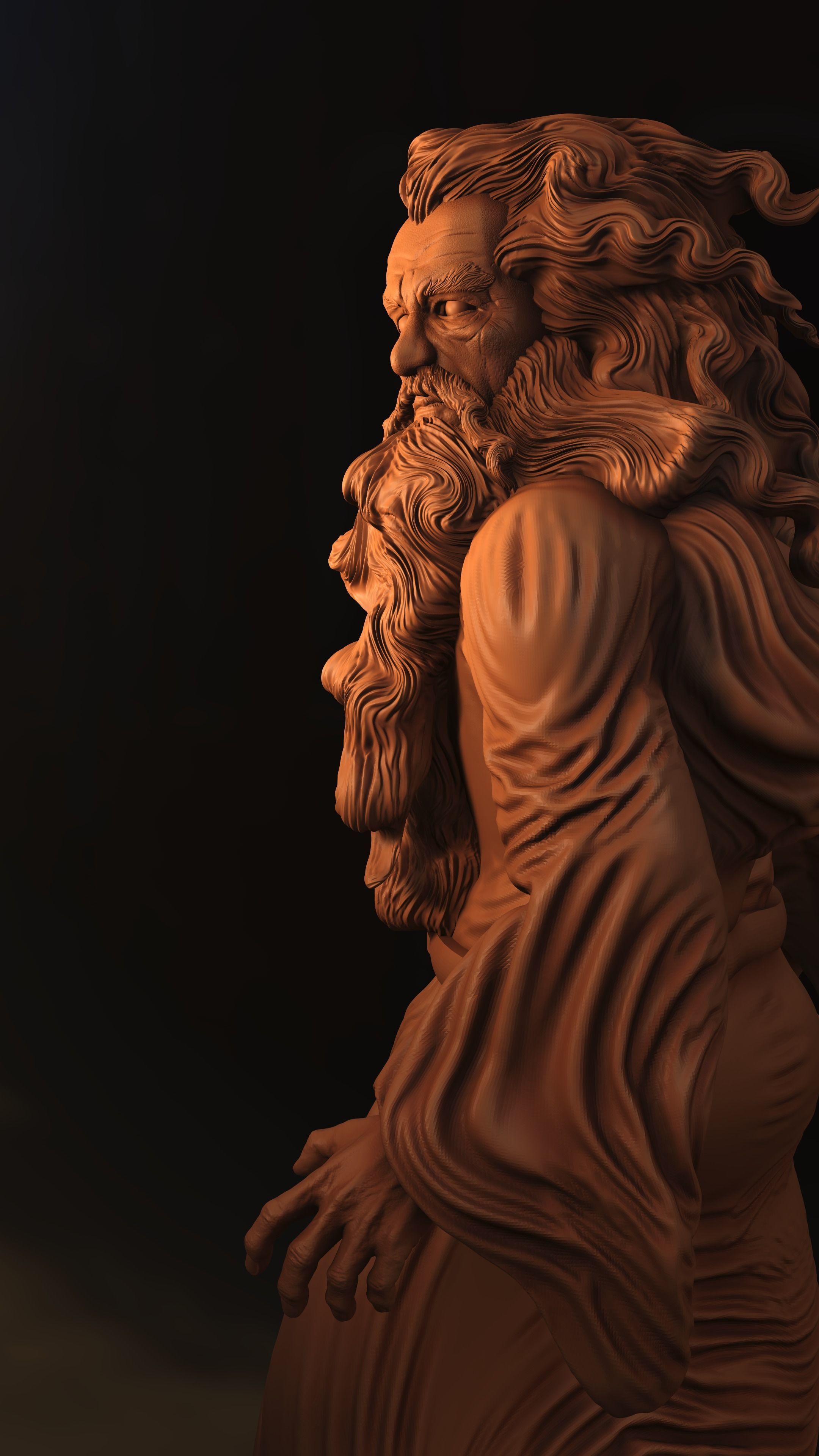Gandalf  Ian McKellen from the lord of the ring 3D print model_11