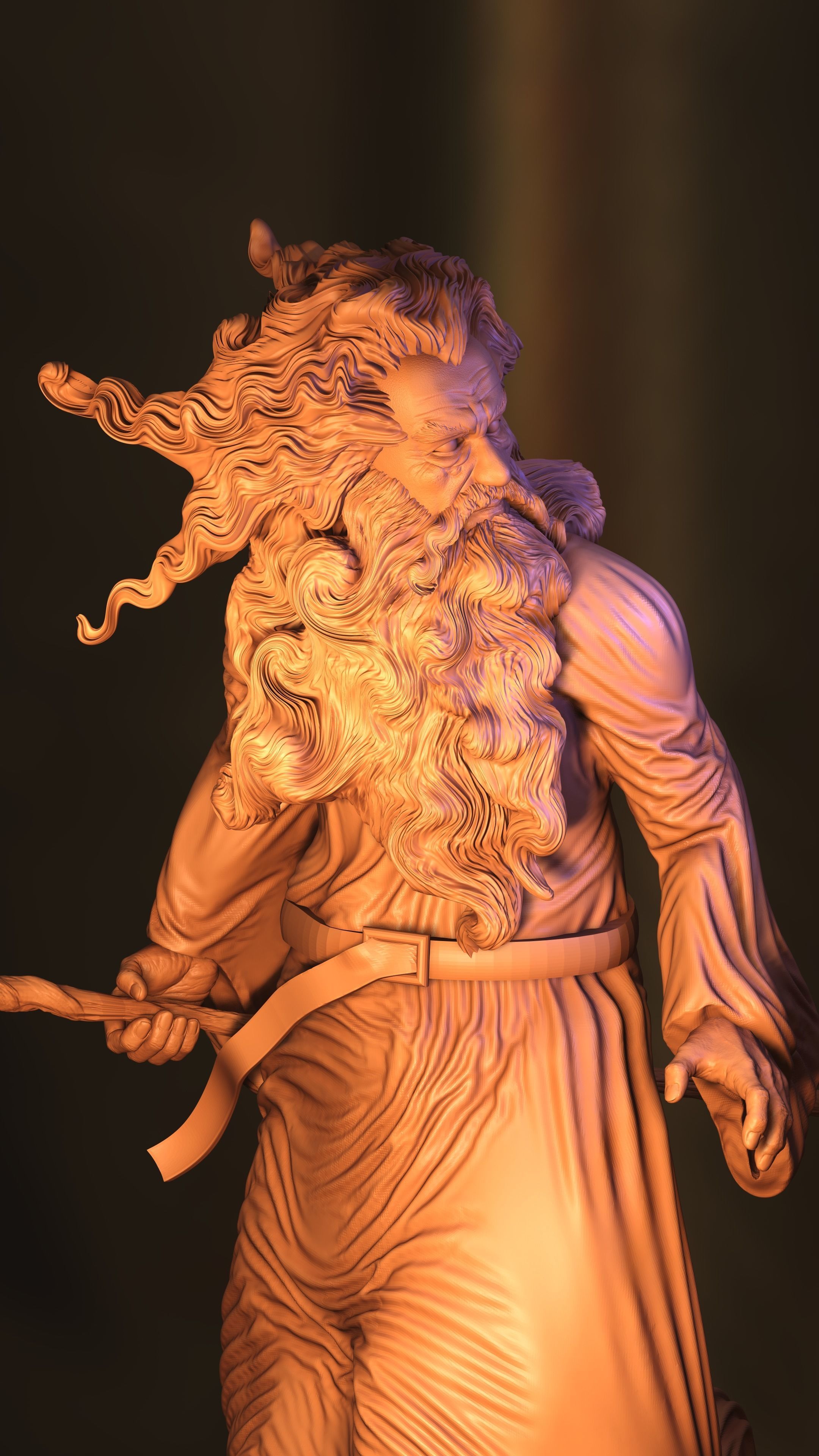 Gandalf  Ian McKellen from the lord of the ring 3D print model_7