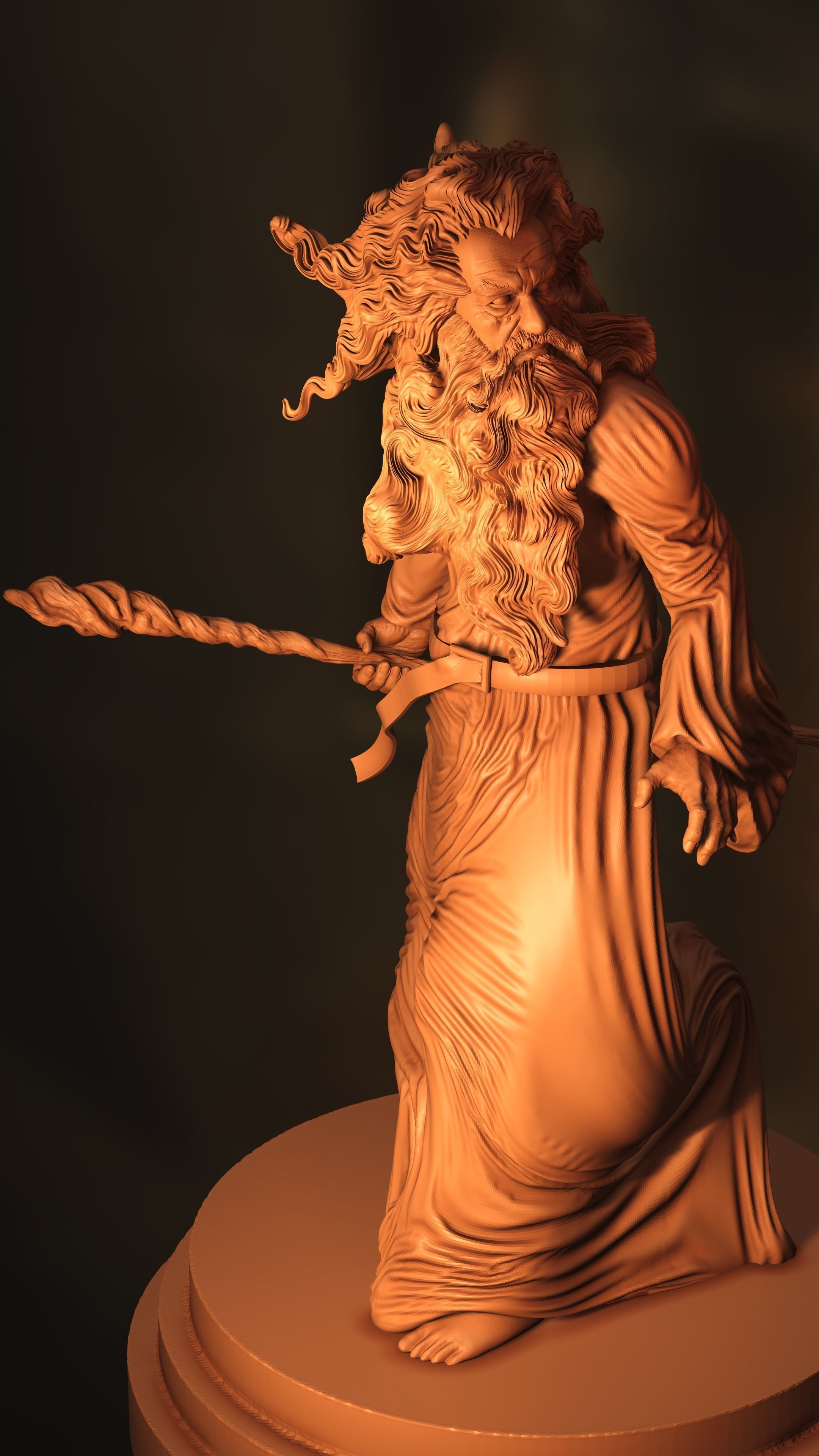 Gandalf  Ian McKellen from the lord of the ring 3D print model_1
