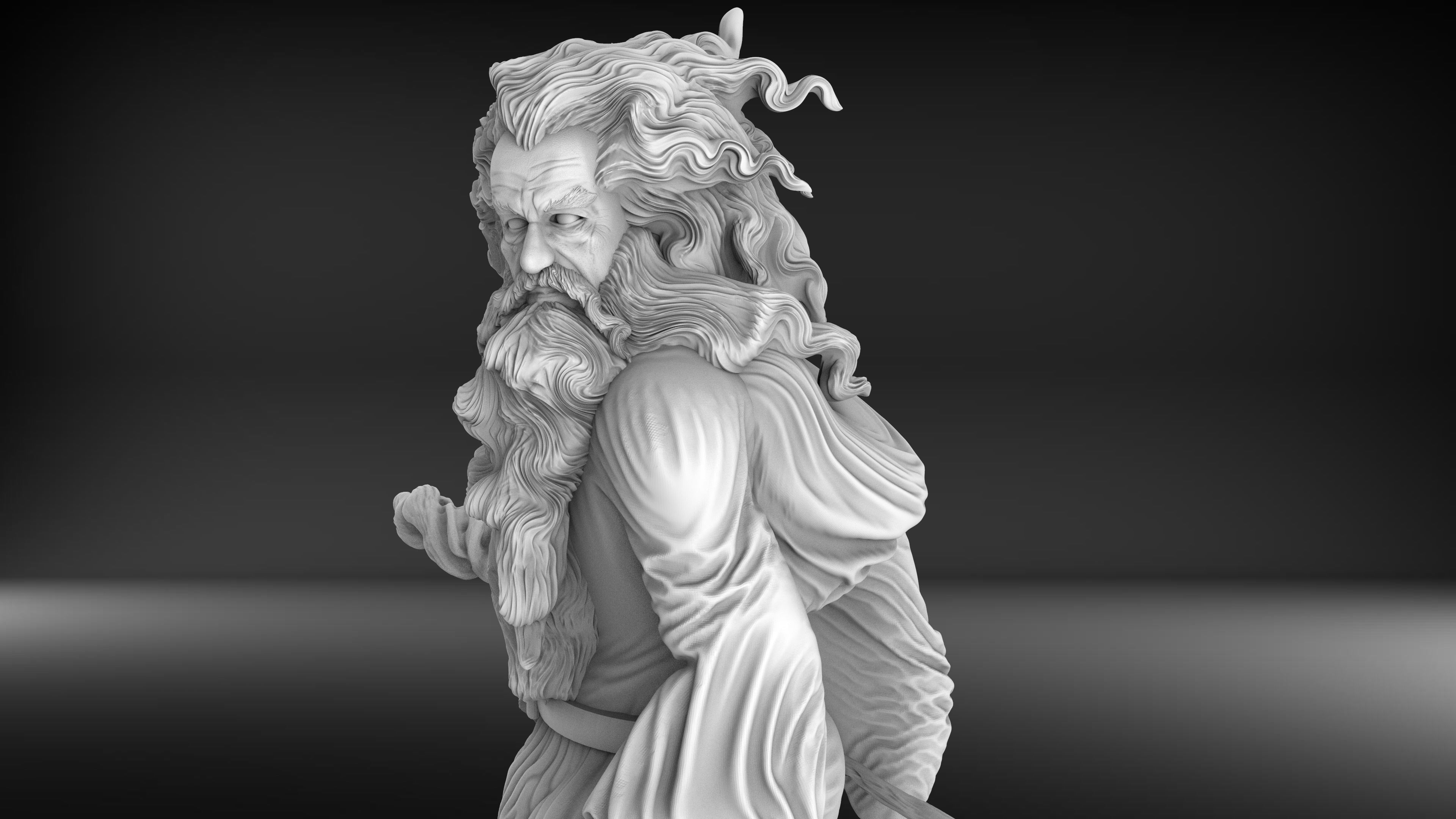 Gandalf  Ian McKellen from the lord of the ring 3D print model_3