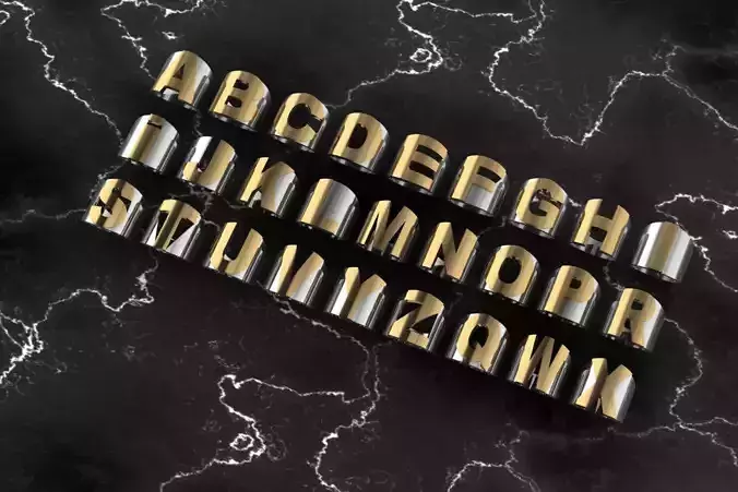 Alphabet Latin Rings