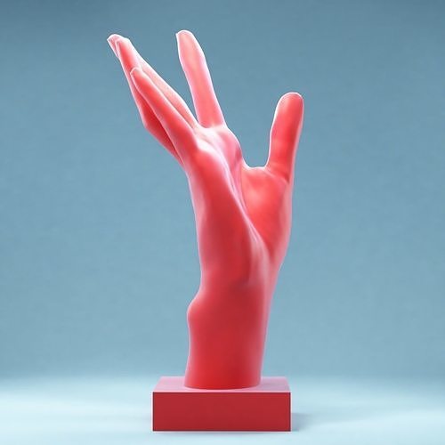 Hands 4 mannequin hand 3D print model