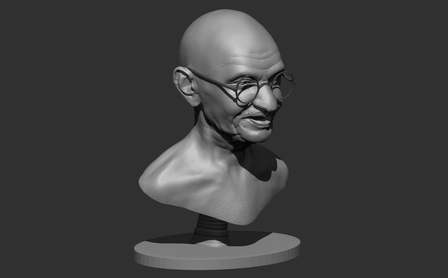MAHATMA GANDHI MOHANDAS KARAMCHAND GANDHI BAPU FATHER OF NATION 3D print model_5