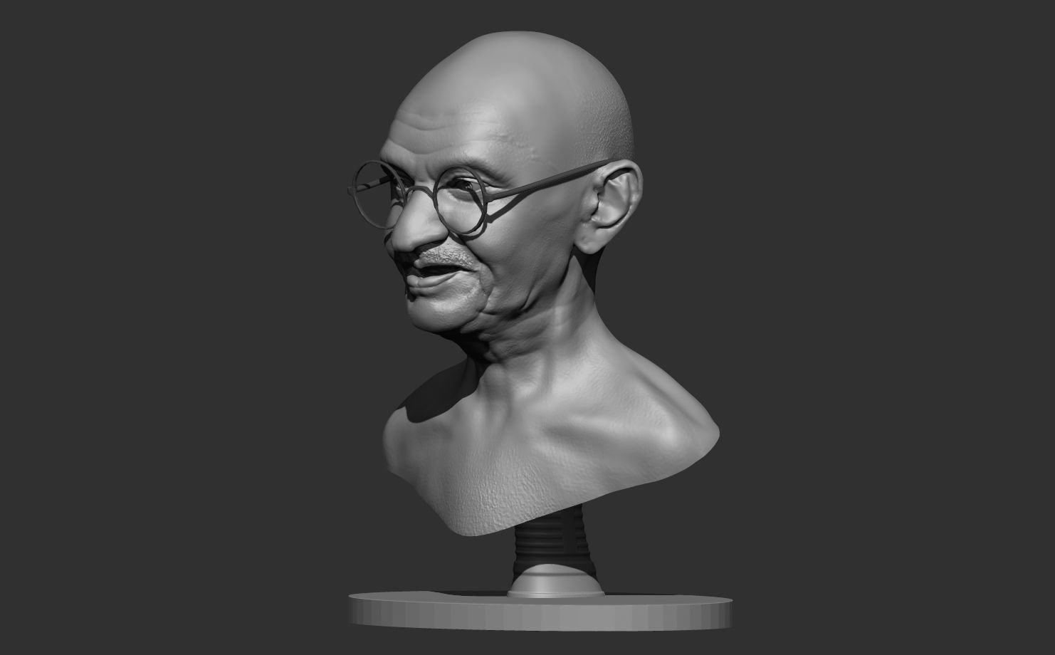 MAHATMA GANDHI MOHANDAS KARAMCHAND GANDHI BAPU FATHER OF NATION 3D print model_4