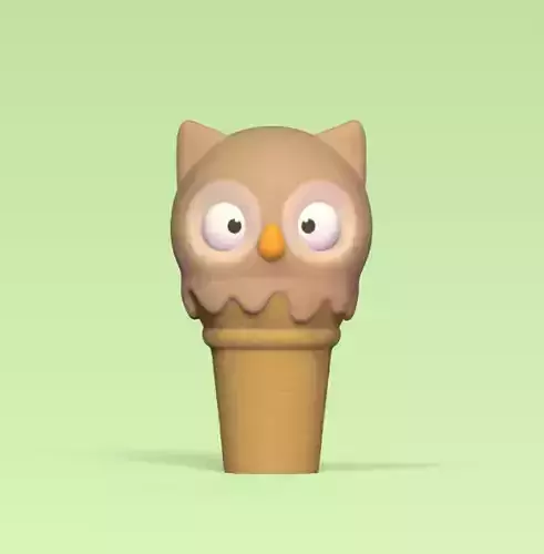 Owl Ice Cream 3D print model