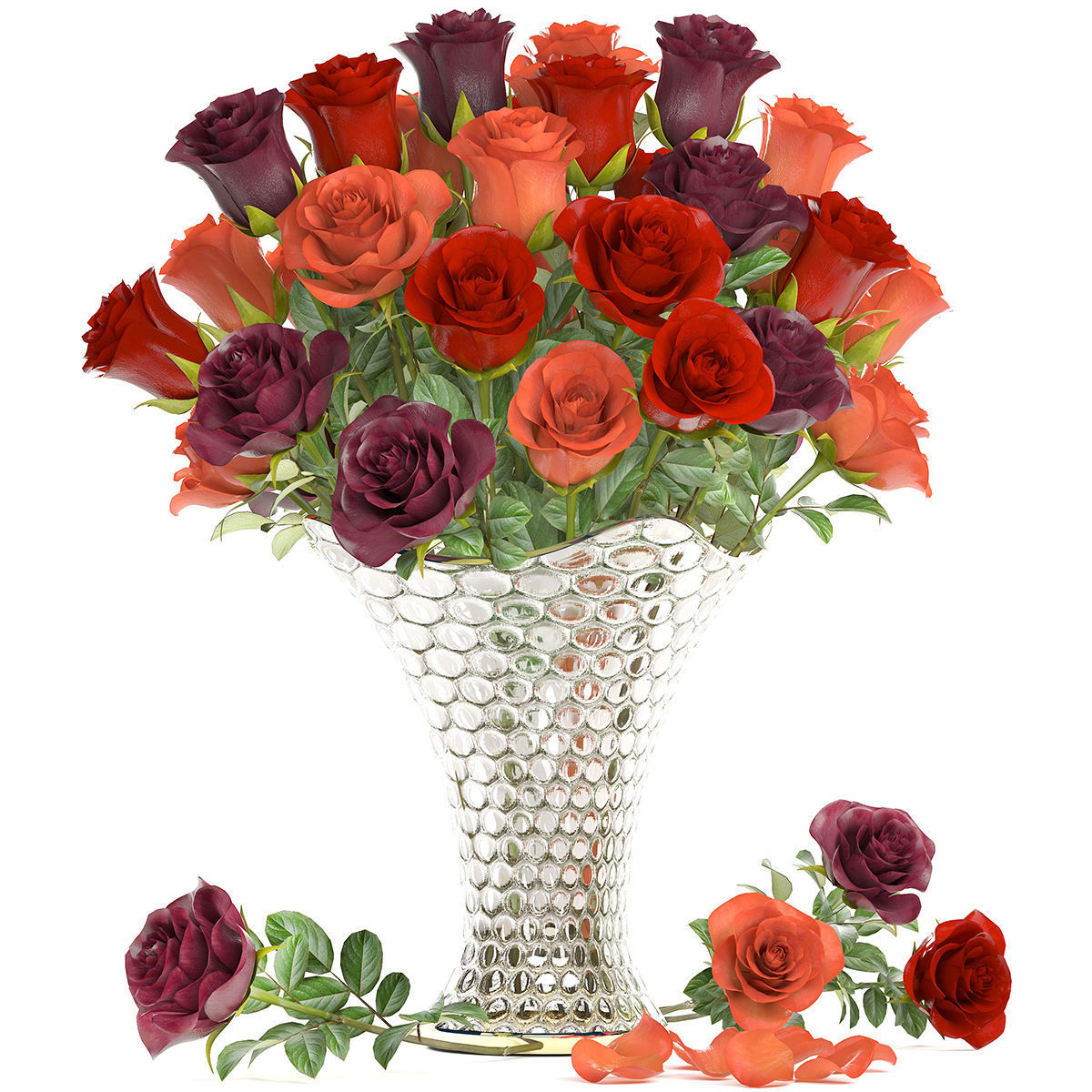 Collection of bouquets 30 pieces 3D model_14